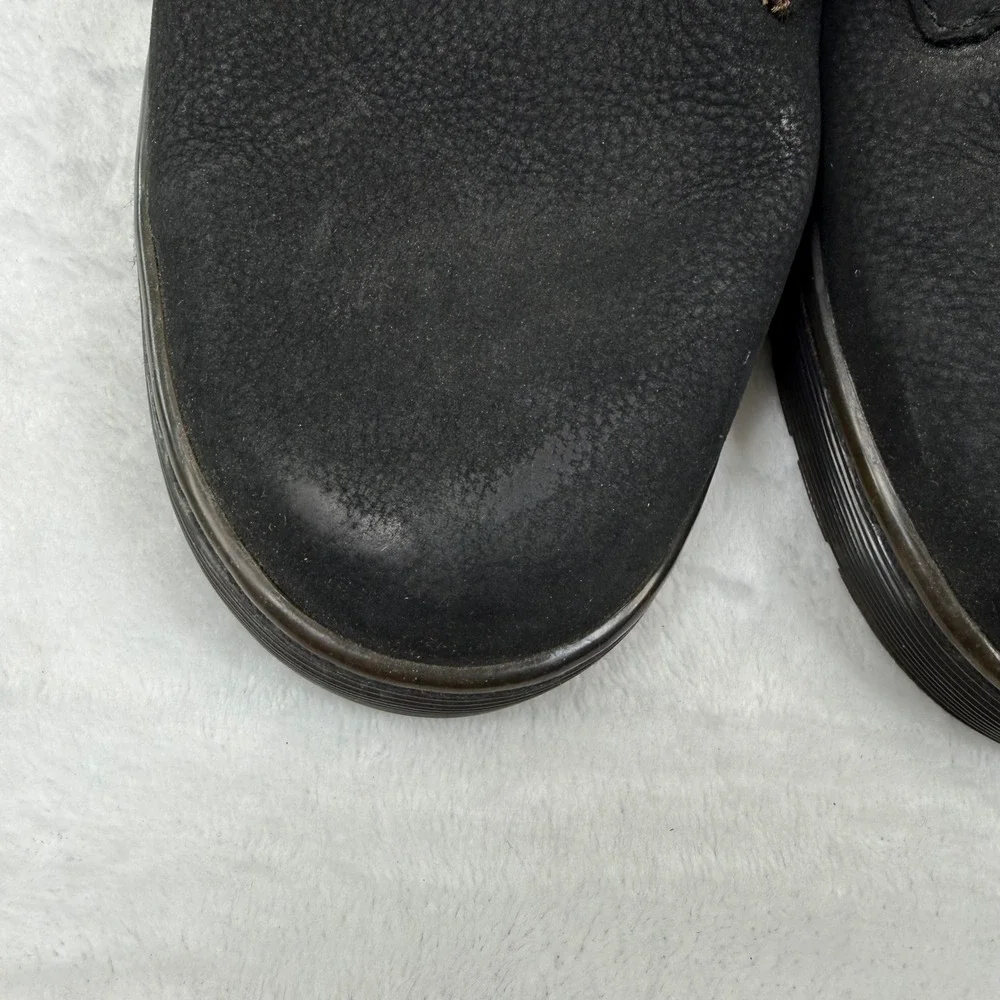 Dr. Martens Will Desert Shoe Mens Black‎ Textured Leather Lace Up Oxfords READ